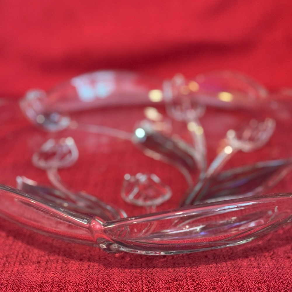 Mikasa Tivoli Crystal Tulip Serving Platter. 12” - Picture 3 of 3